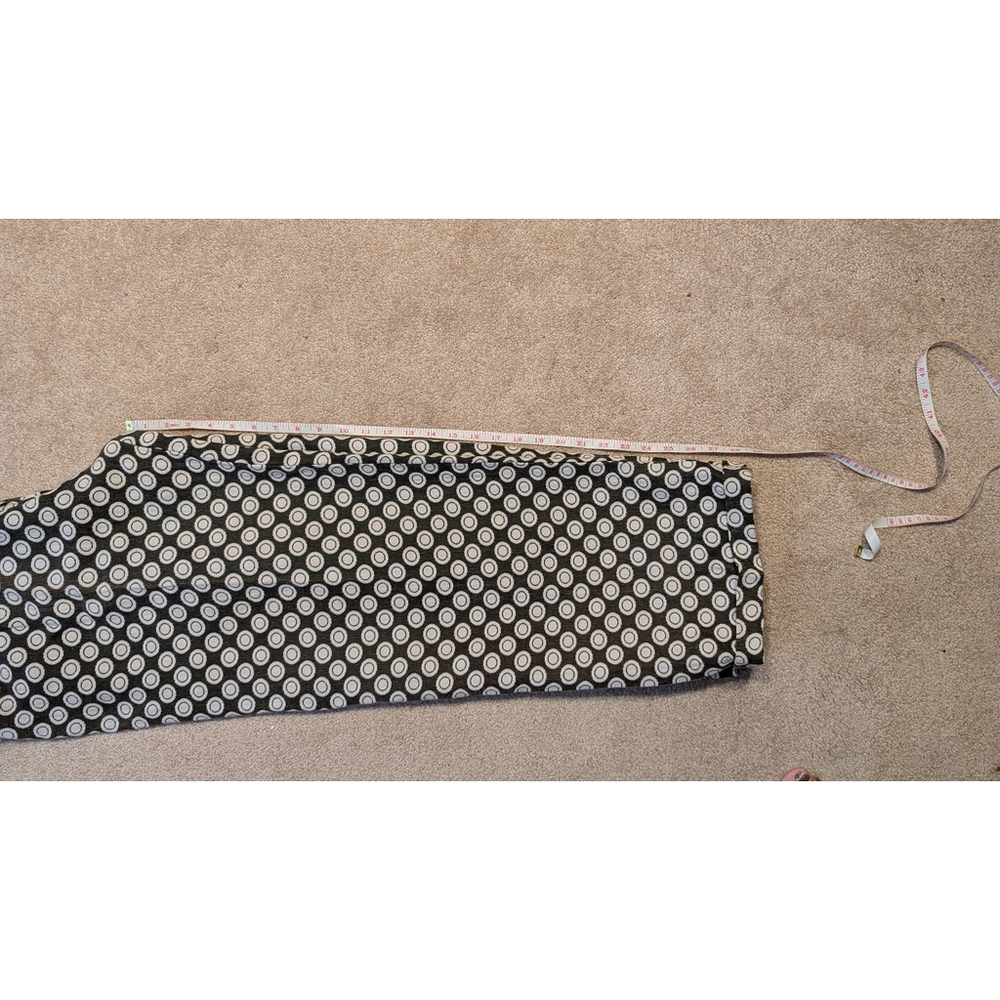 Women's Custom-Made Green and White Mod Print Pants - Picture 11 of 13